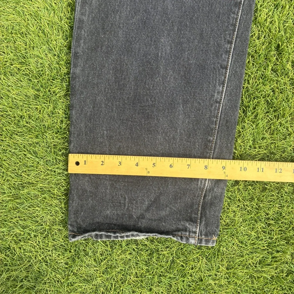 Levis 501 Original Fit Jeans Mens 38x28 Faded Black Straight Leg Classic Work